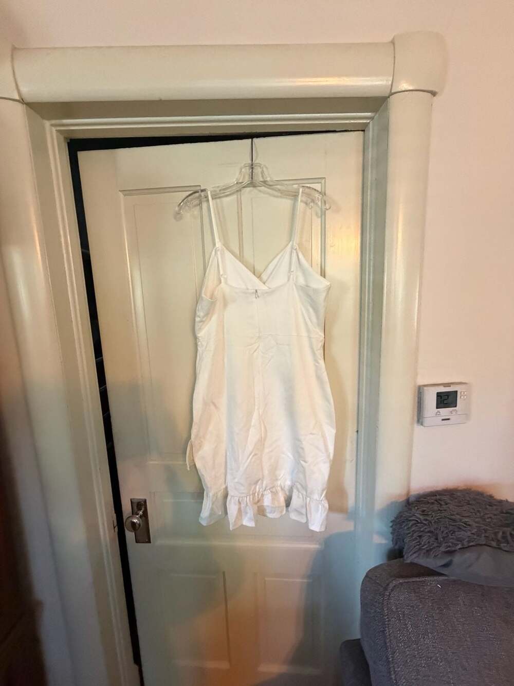 Lulus White Ruffle Mini Dress Size XL - Picture 7 of 7